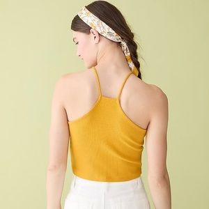 J. Crew Vintage rib crop halter tank